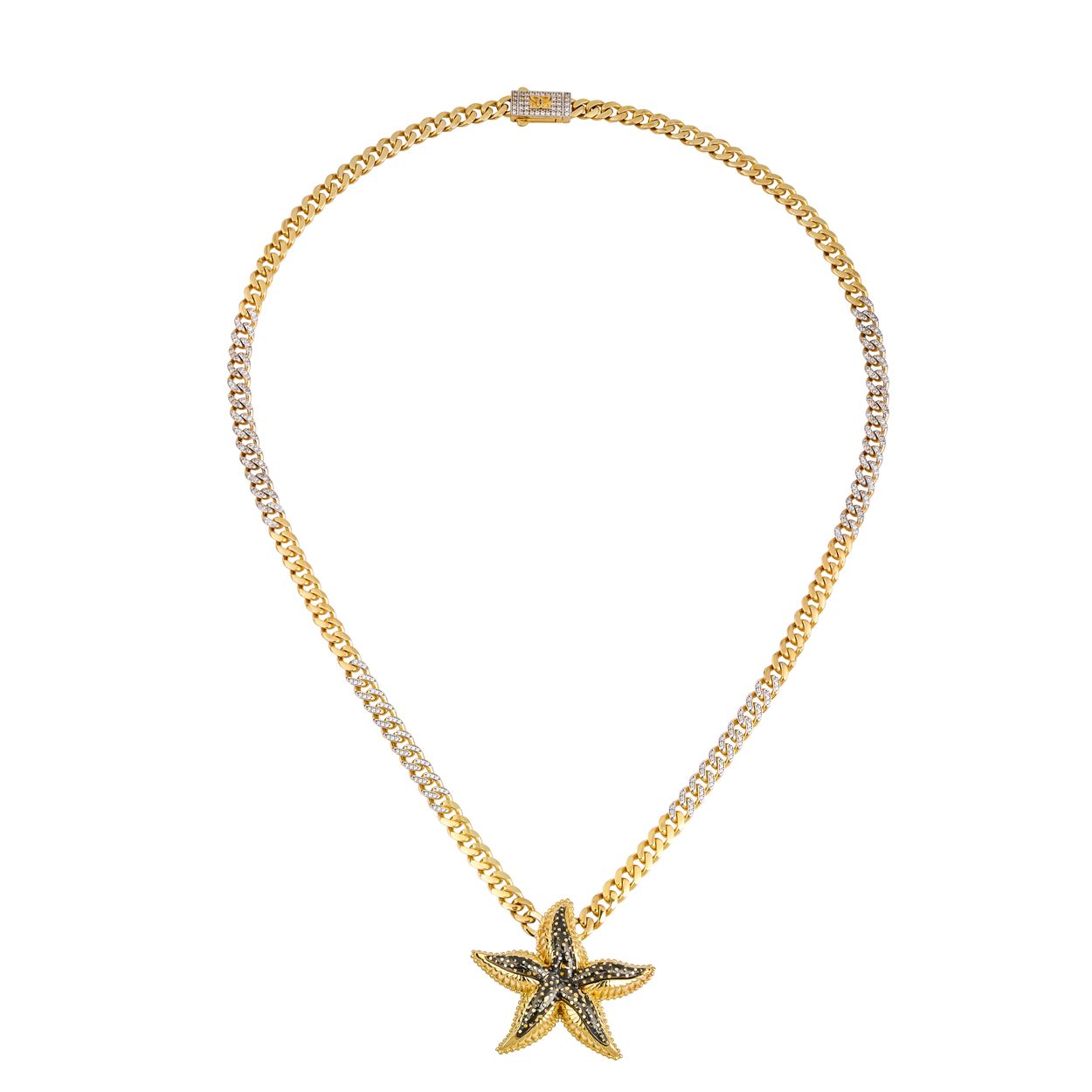 Deniz Yıldızı Figürlü Gurmet Altın Kolye SM000751
