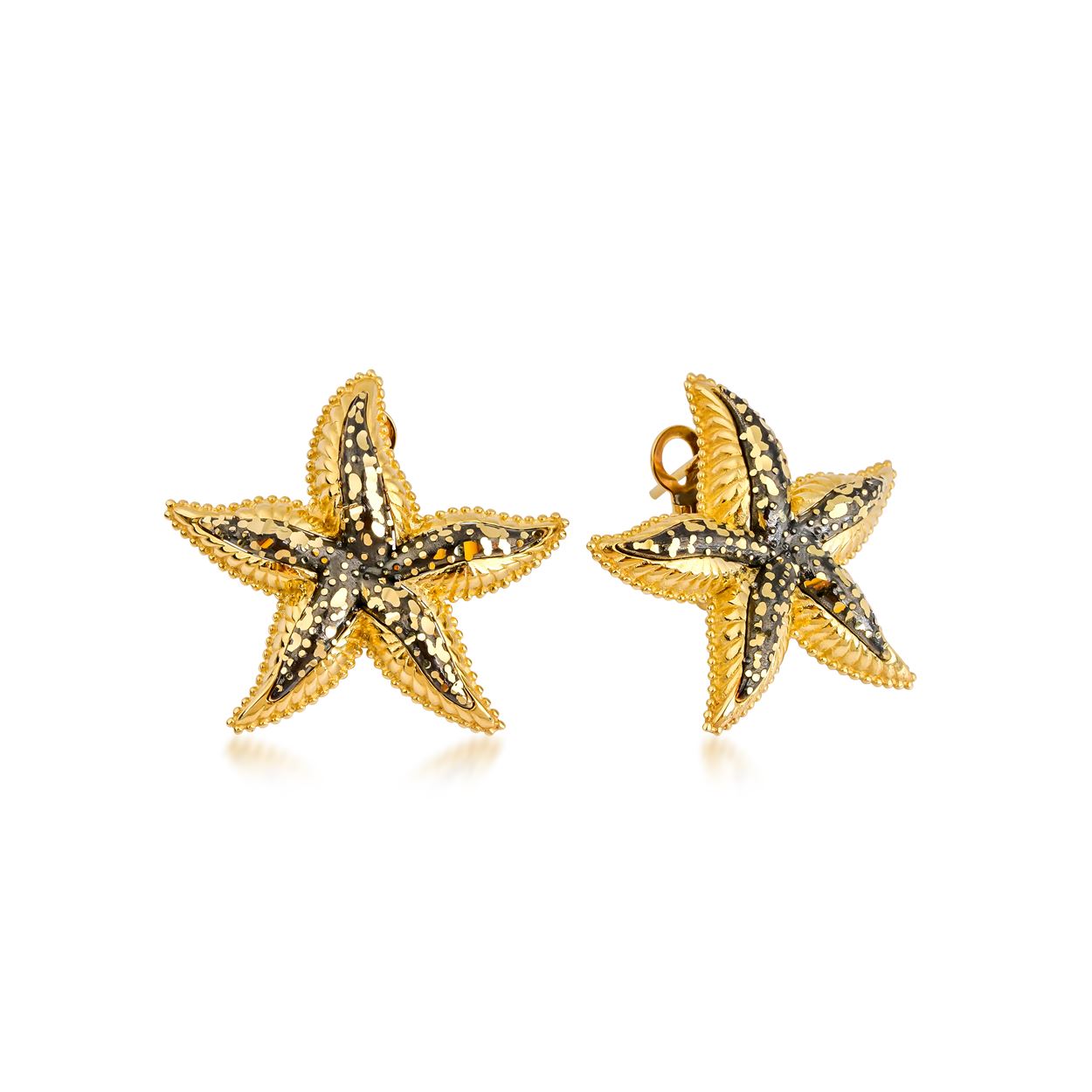 Deniz Yıldızı Figürlü Altın Küpe SK000750